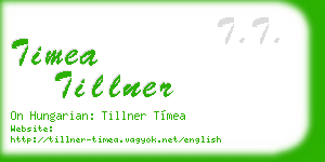 timea tillner business card